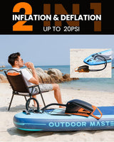 Outdoormaster Shark 3 kann Aufblasen und Ablassen