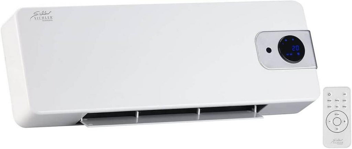 Sichler Keramik Wandheizlüfter LV-820.w ZX-7108 mit digitalem Thermostat, Oszillation, 2.000 W