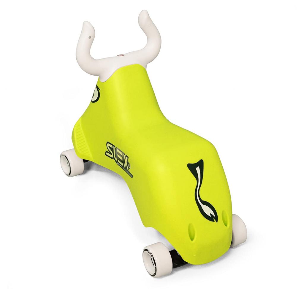 SLEX RodeoBull Rutschfahrzeug in grün Kinder Rutschauto ABEC 3 Longboard Rollen bis 35kg