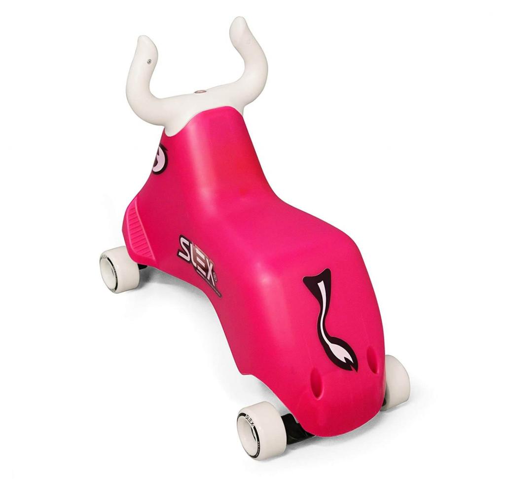 SLEX RodeoBull Rutschfahrzeug in pink Kinder Rutschauto ABEC 3 Longboard Rollen bis 35kg