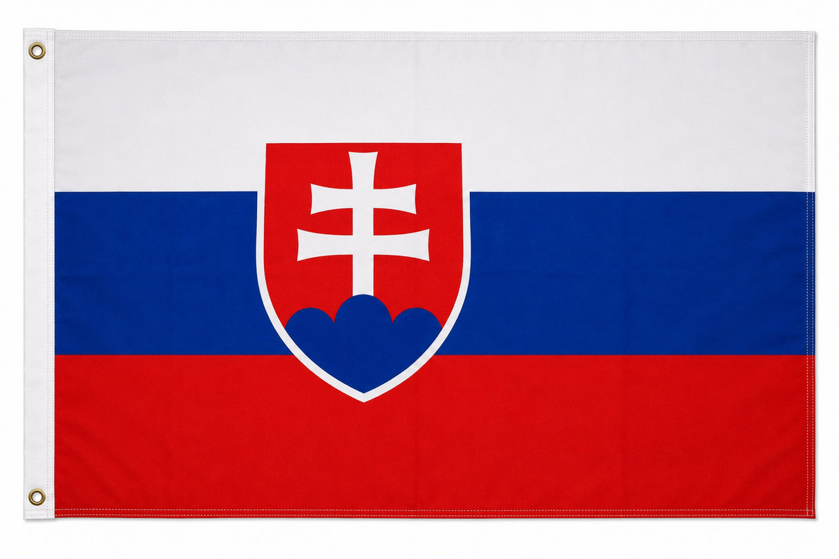 Flagge Slowakei 90 x 150 cm Fahne mit 2 Ösen 100g/m² Stoffgewicht zum Hissen für Mast