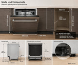 Siemens SN63EX14VE Geschirrspülmaschine Abmessungen und Einbaumaße