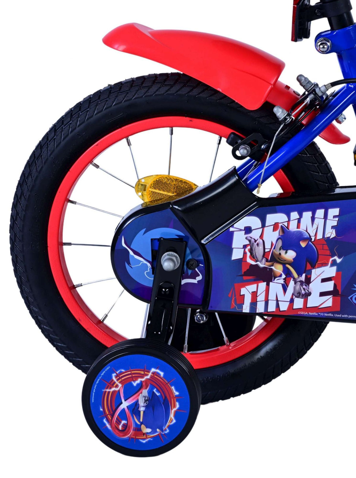 Volare Sonic Prime Kinderfahrrad für Jungen - 14 Zoll in Blau und Rot mit Zweihandbremsen