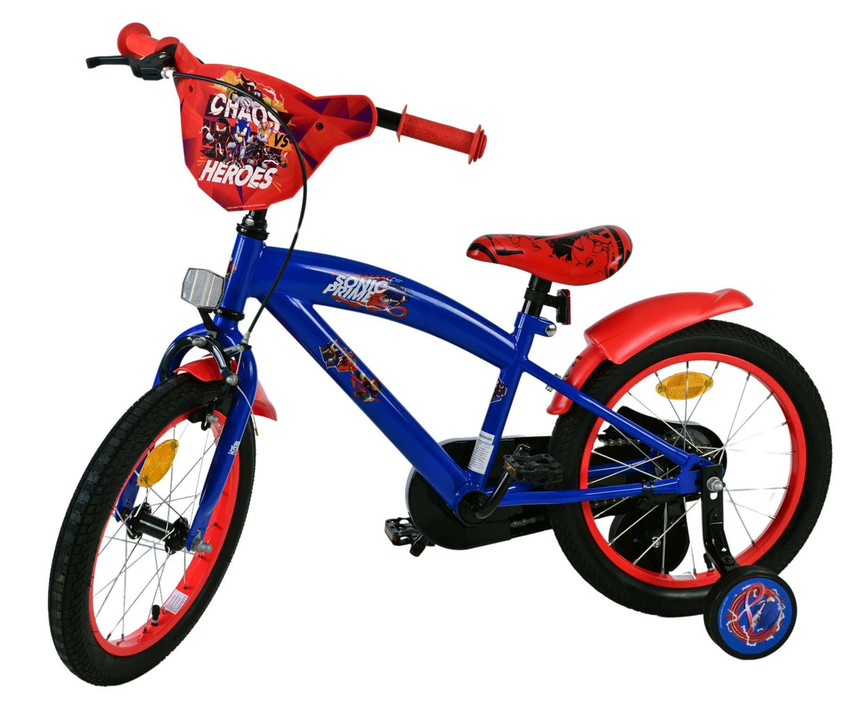 Volare Sonic Prime Kinderfahrrad für Jungen - 16 Zoll in Blau und Rot