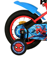 Volare Spider-Man Kinderfahrrad - Jungen - 12 Zoll - Blau/Rot