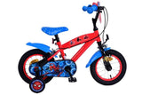 Volare Ultimate Marvel Spiderman 12 Zoll Kinderfahrrad Blau/Rot - Sicherheit, Komfort und Spaß in einem!