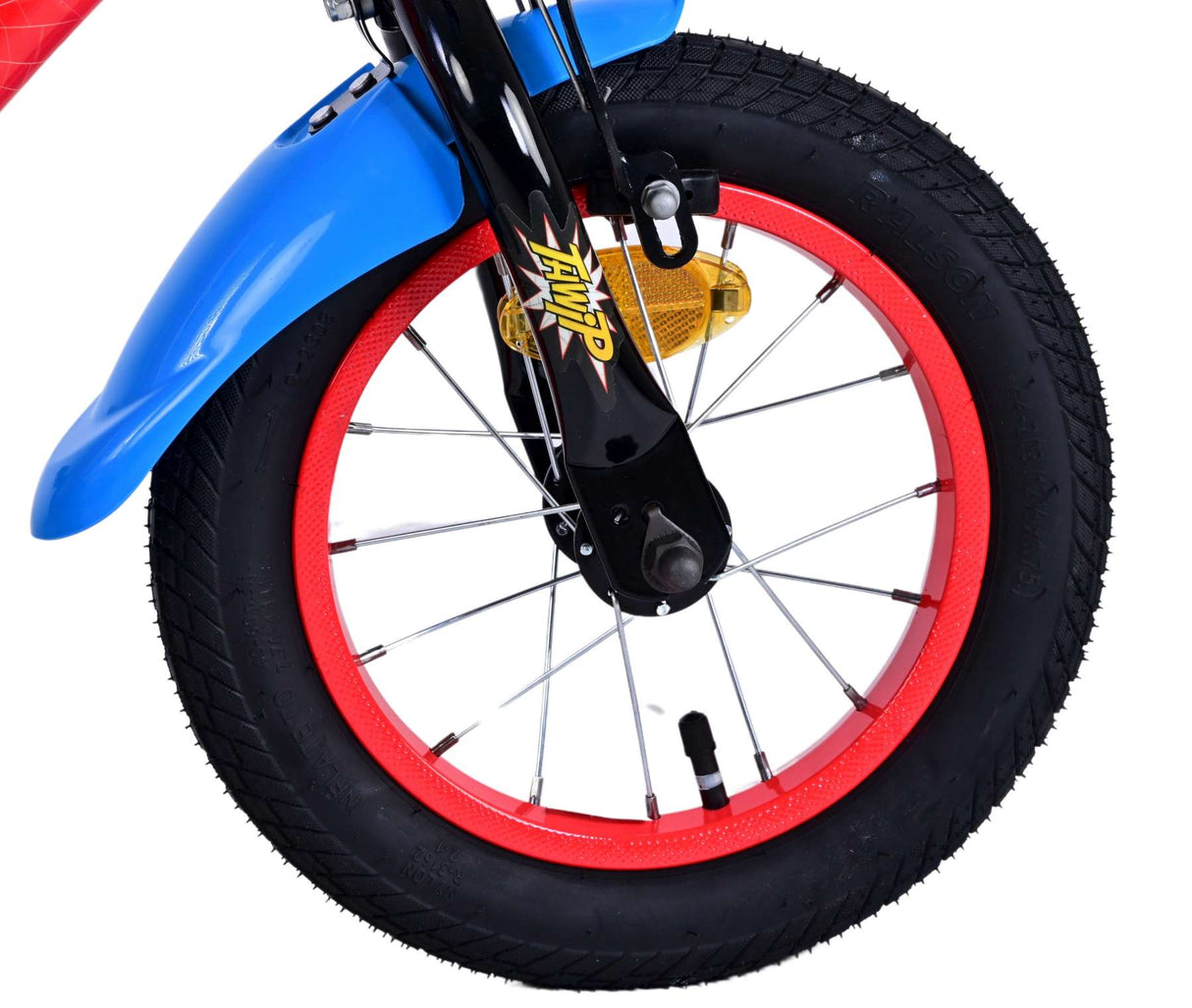 Volare Ultimate Marvel Spiderman 12 Zoll Kinderfahrrad Blau/Rot - Sicherheit, Komfort und Spaß in einem!