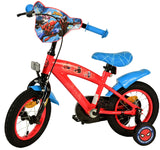 Volare Spider-Man Kinderfahrrad - Jungen - 12 Zoll - Blau/Rot