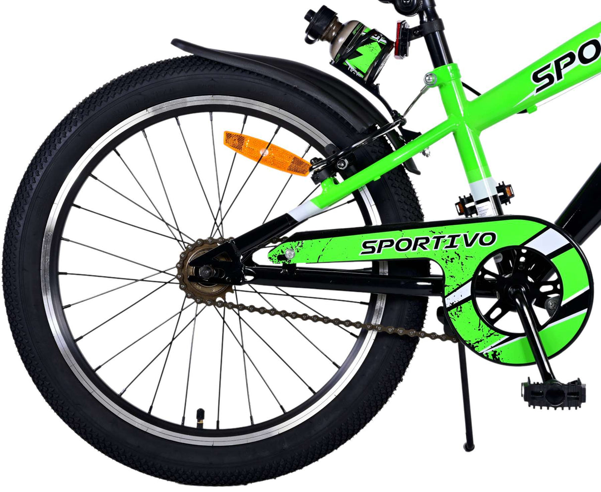 Volare Sportivo Kinderfahrrad - Jungen - 20 Zoll - Grün - Zweihandbremsen