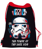 Turnbeutel Star Wars – Vorderseite – Vorderseite des Star Wars  Turnbeutels, Design und Farben gut erkennbar.