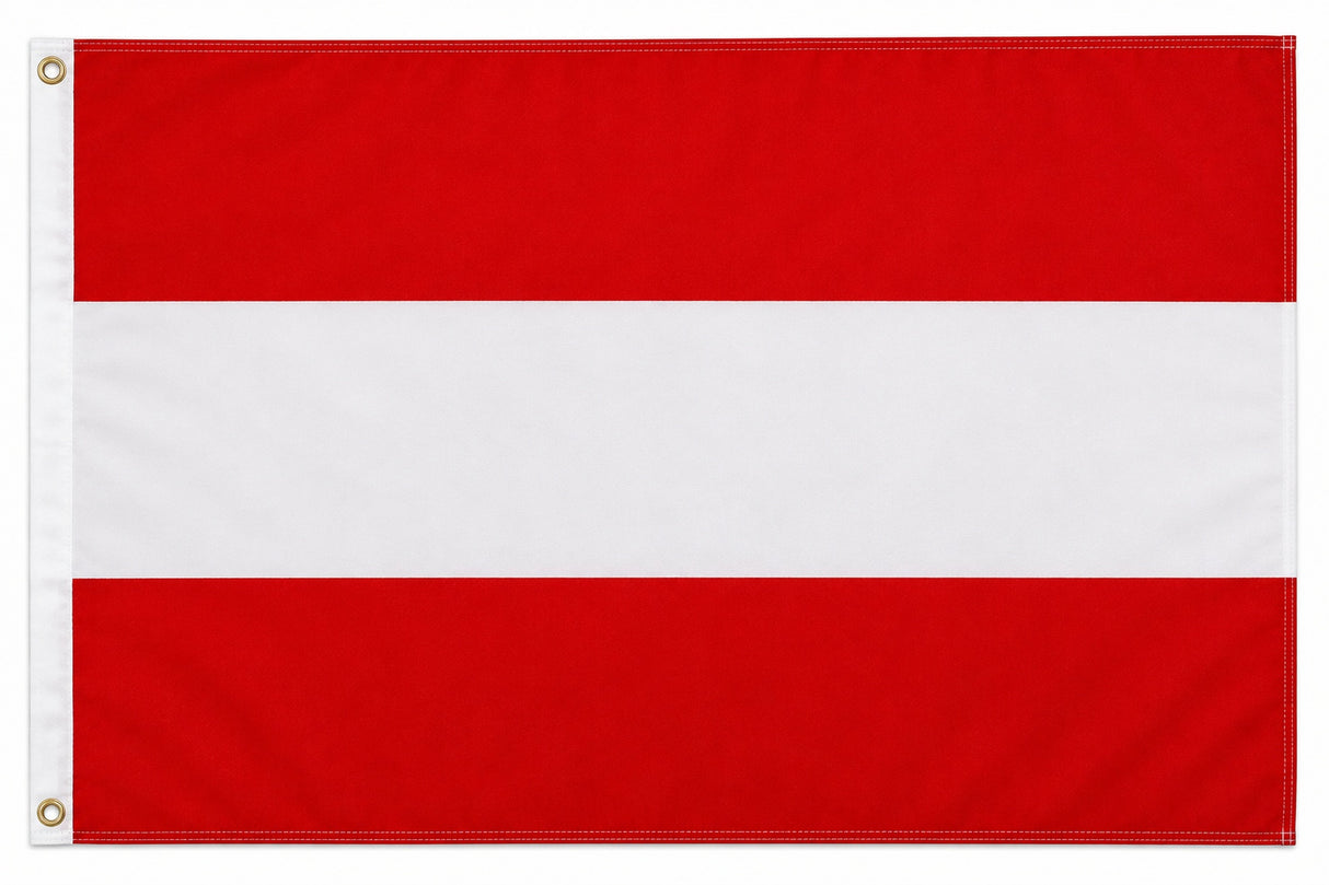 Flagge Österreich 90 x 150 cm Fahne mit 2 Ösen 100g/m² Stoffgewicht Hissflagge Hissen