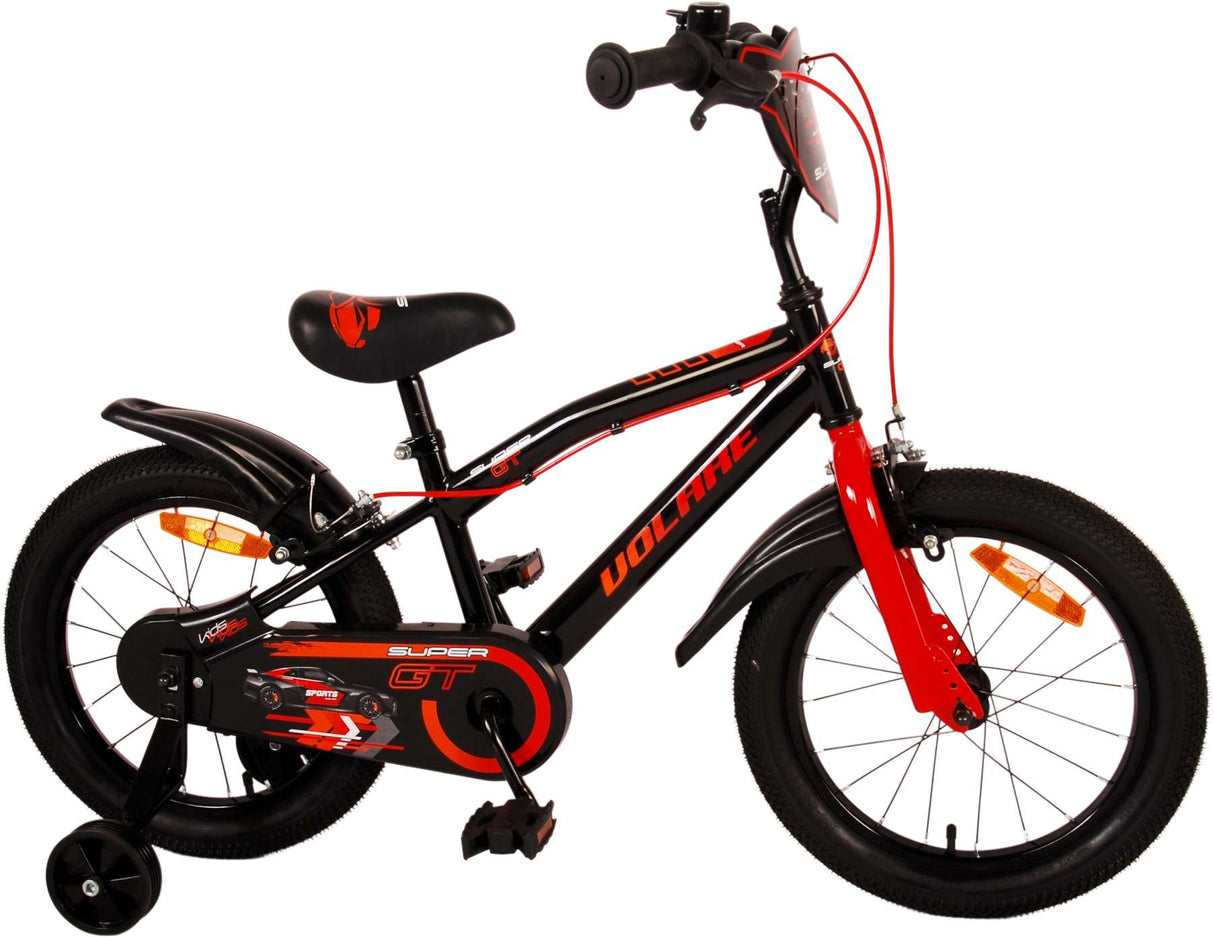 Volare Super GT Kinderfahrrad - Jungen - 16 Zoll - Rot - Zweihandbremsen
