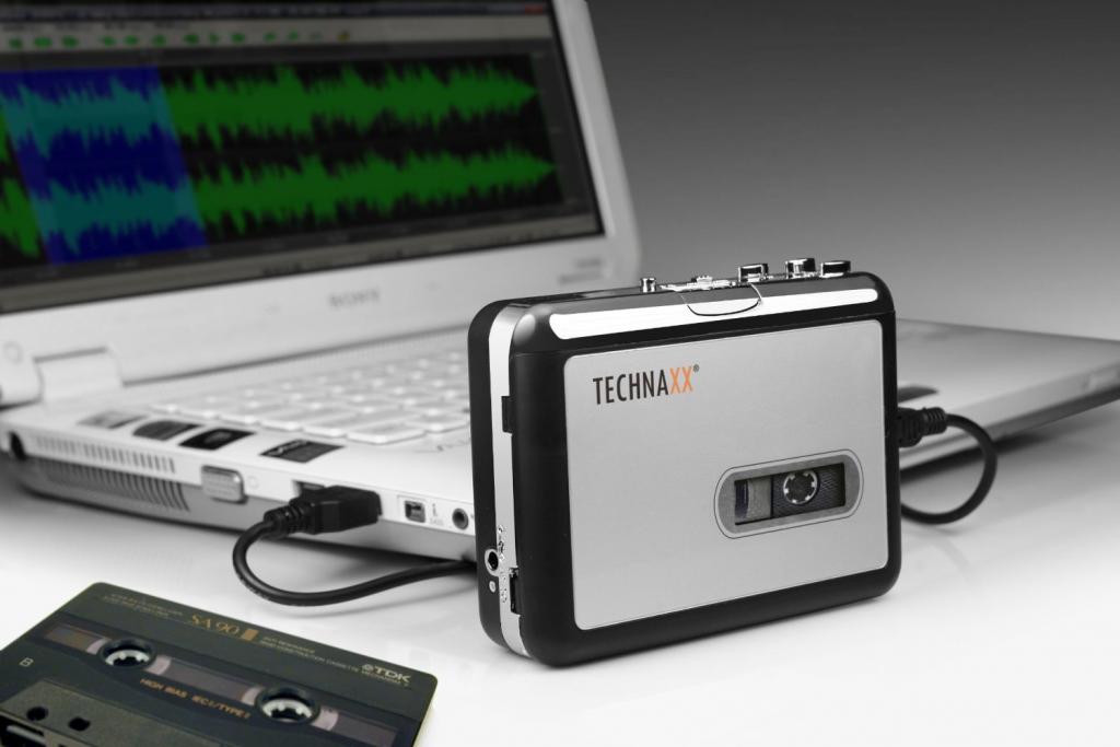 Technaxx Kassettendigitalisierer mit laptop verbunden