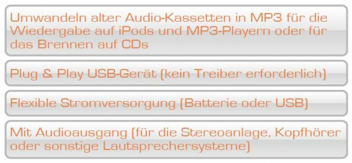 Technaxx Kassettendigitalisierer Beschreibung