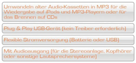 Technaxx Kassettendigitalisierer Beschreibung