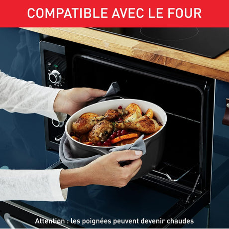Tefal E2554604 Kochtopf mit Hinweis auf Backofengeeignet