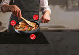 Tefal G61237 Schmorpfanne in Benutzung am Herd