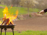 infactory ausziehbarer Teleskop Grillspieß 30 - 90cm Länge Grill Spieß Grillgabel