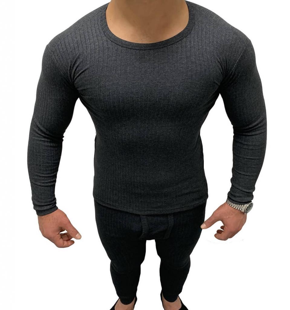 warmes langärmliges Thermo-Shirt für Herren Gr. 3XL in Anthrazit Garcia Pescara