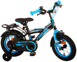 B-WARE - Volare Thombike Kinderfahrrad - Jungen - 12 Zoll - Schwarz Blau - Zweihandbremsen