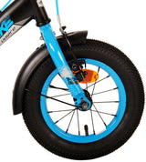 B-WARE - Volare Thombike Kinderfahrrad - Jungen - 12 Zoll - Schwarz Blau - Zweihandbremsen