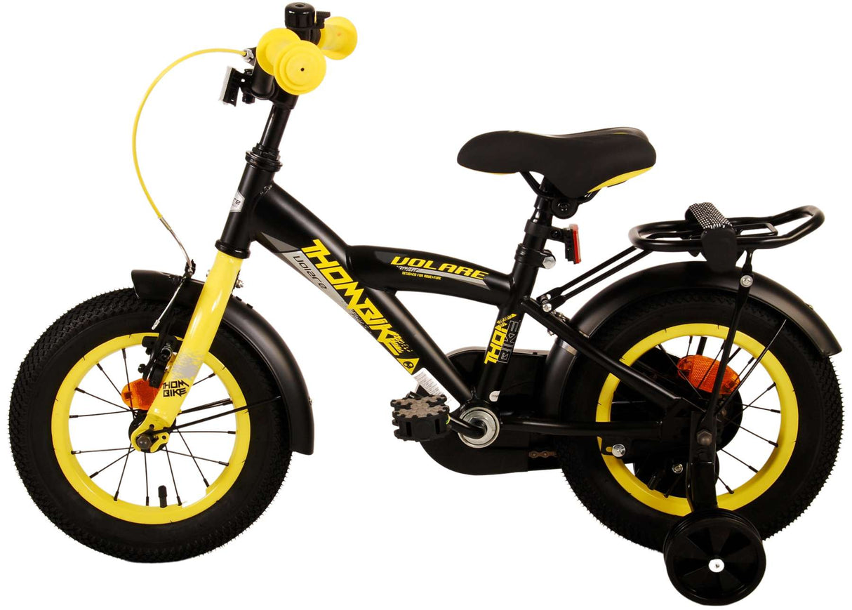 Volare Thombike Kinderfahrrad - Jungen - 12 Zoll - Schwarz Gelb