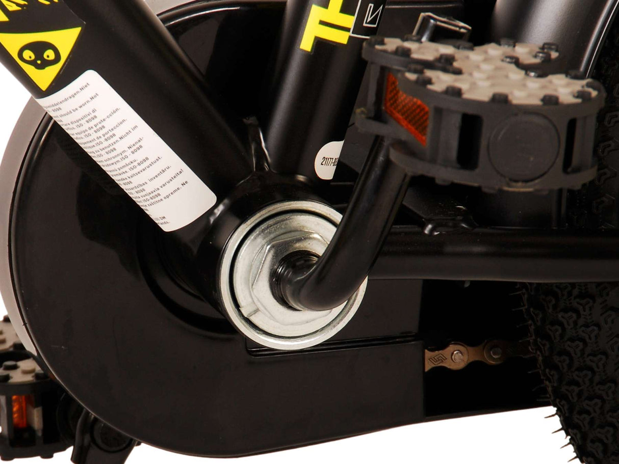 Volare Thombike Kinderfahrrad - Jungen - 12 Zoll - Schwarz Gelb - Zweihandbremsen