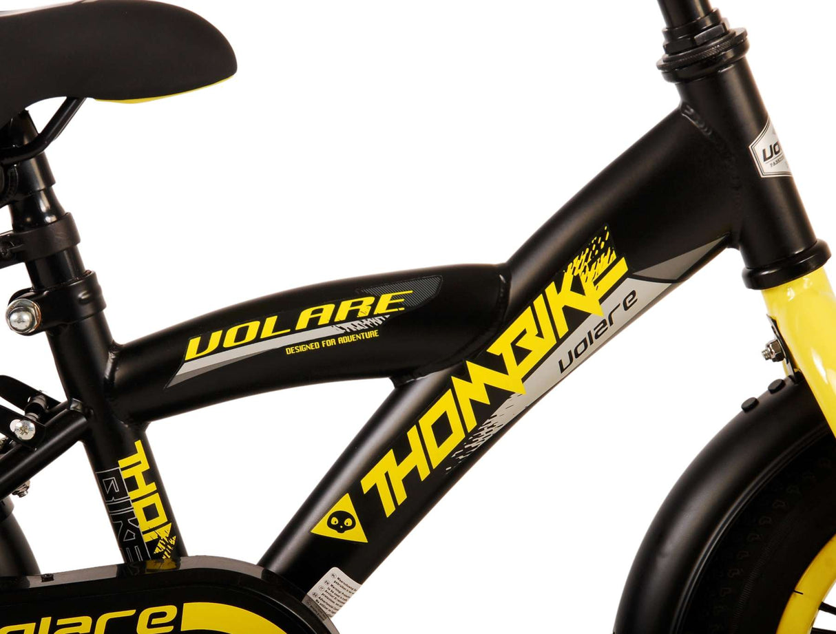 Volare Thombike Kinderfahrrad - Jungen - 12 Zoll - Schwarz Gelb