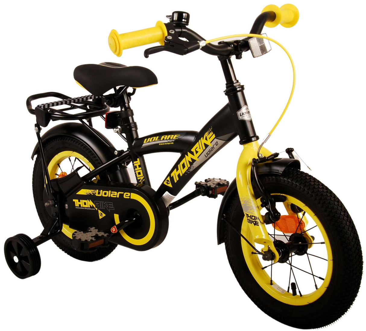 Volare Thombike Kinderfahrrad - Jungen - 12 Zoll - Schwarz Gelb