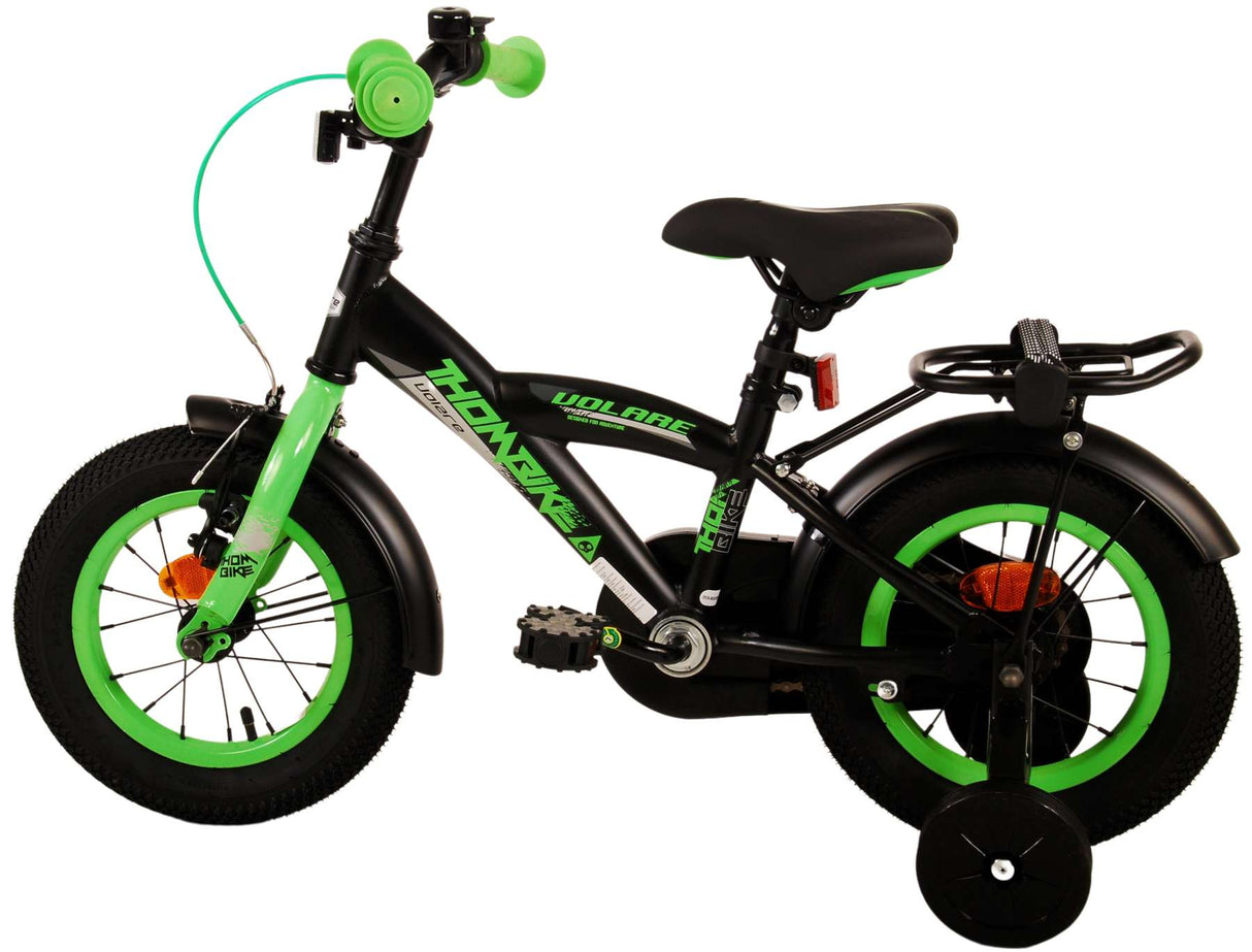 Volare Thombike Kinderfahrrad - Jungen - 12 Zoll - Schwarz Grün