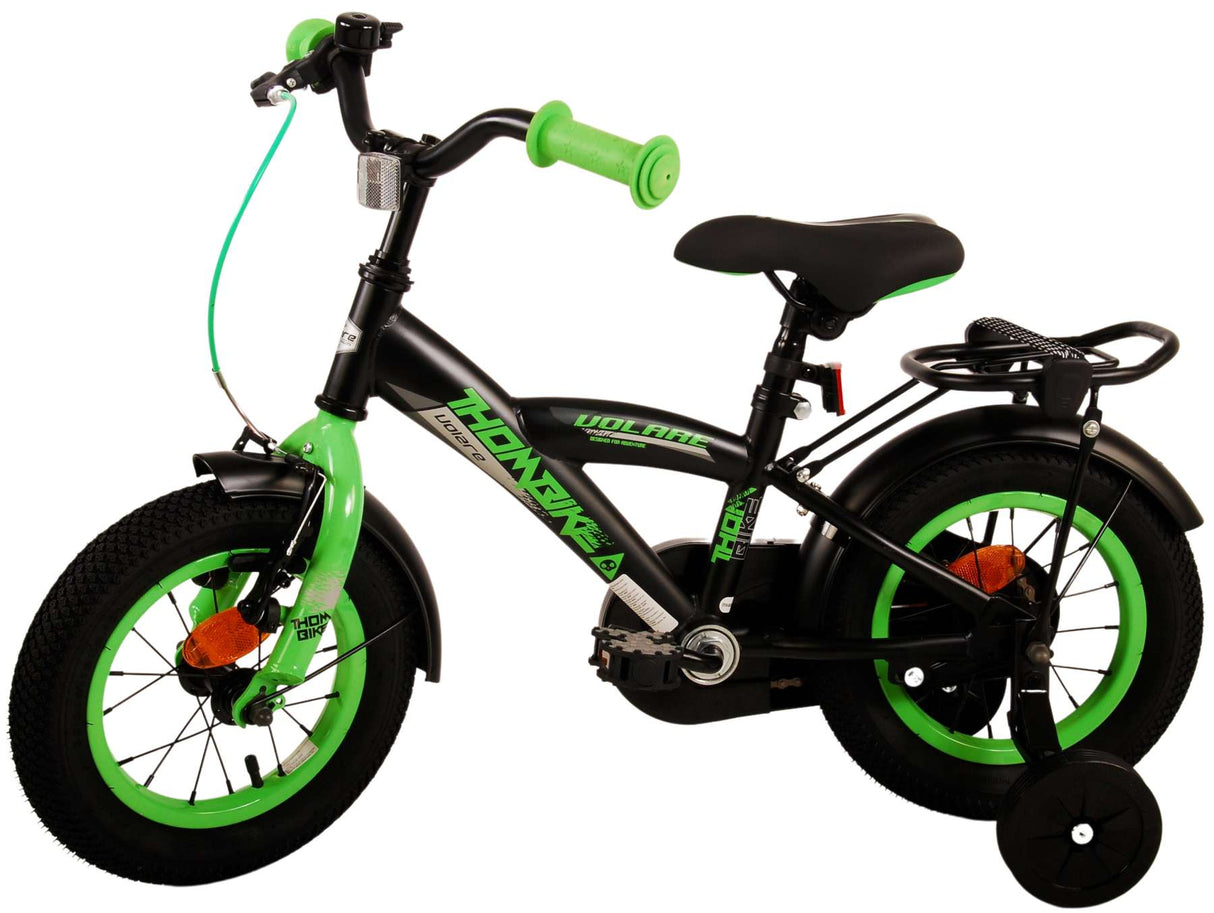 Volare Thombike Kinderfahrrad - Jungen - 12 Zoll - Schwarz Grün