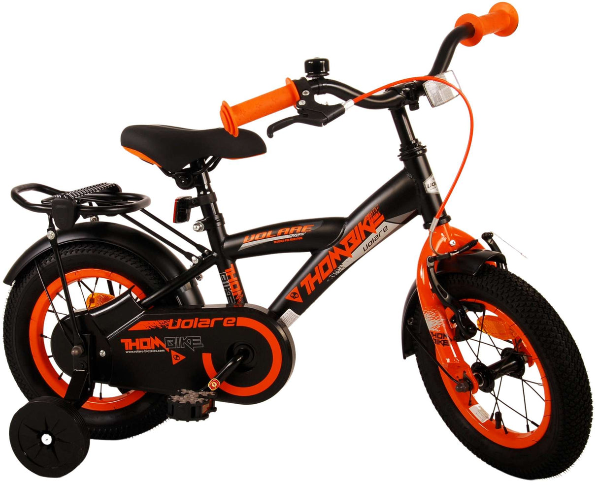 Volare Thombike Kinderfahrrad - Jungen - 12 Zoll - Schwarz Orange