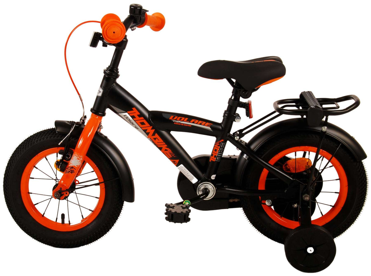 Volare Thombike Kinderfahrrad - Jungen - 12 Zoll - Schwarz Orange