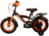 Volare Thombike Kinderfahrrad - Jungen - 12 Zoll - Schwarz Orange - Zweihandbremsen