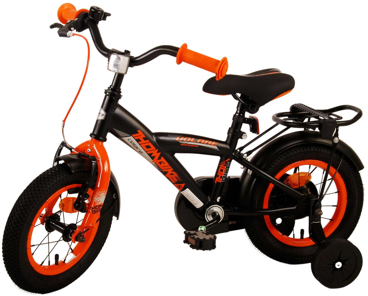 Volare Thombike Kinderfahrrad - Jungen - 12 Zoll - Schwarz Orange
