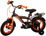 Volare Thombike Kinderfahrrad - Jungen - 12 Zoll - Schwarz Orange - Zweihandbremsen