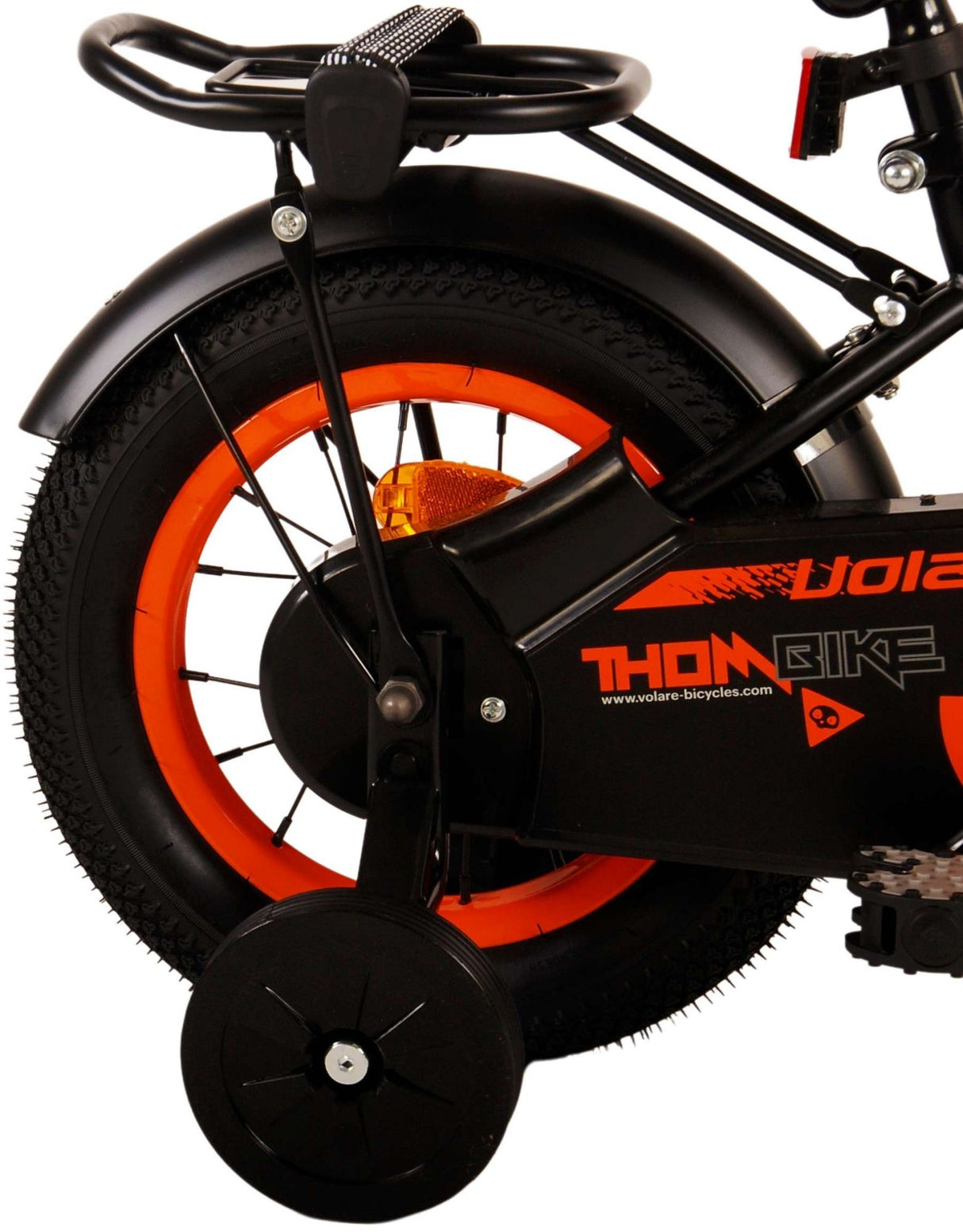 Volare Thombike Kinderfahrrad - Jungen - 12 Zoll - Schwarz Orange