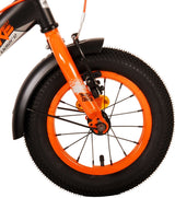 Volare Thombike Kinderfahrrad - Jungen - 12 Zoll - Schwarz Orange - Zweihandbremsen