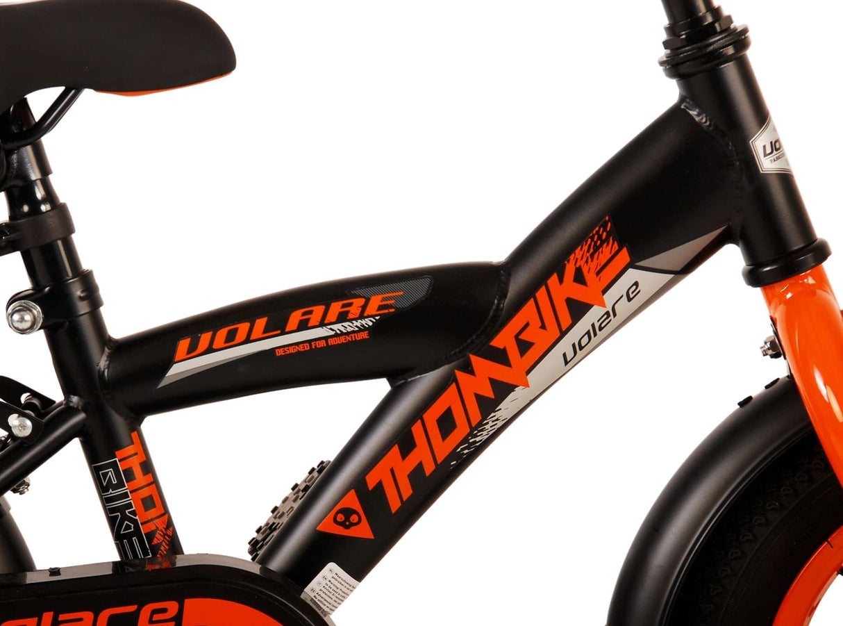 Volare Thombike Kinderfahrrad - Jungen - 12 Zoll - Schwarz Orange