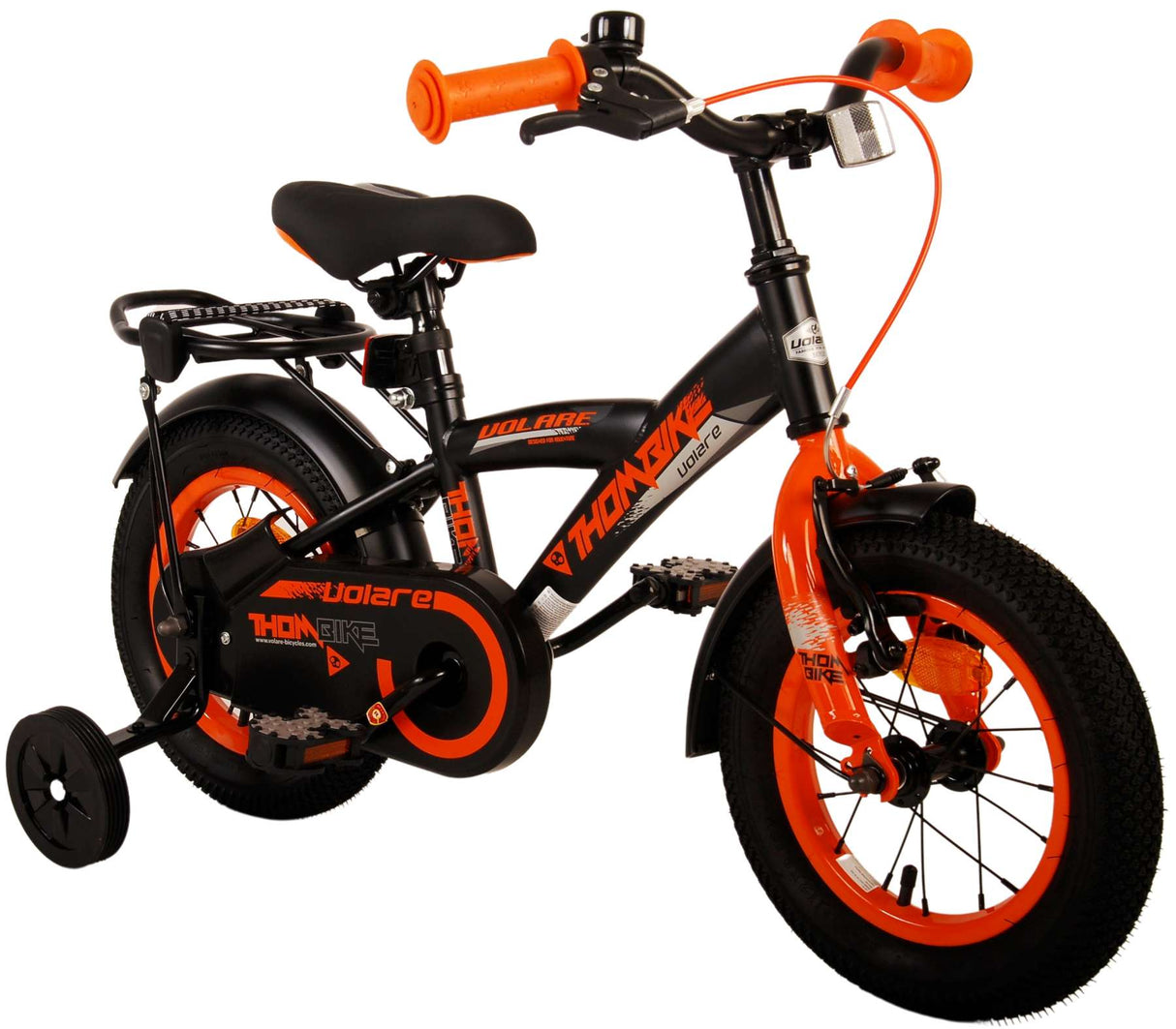 Volare Thombike Kinderfahrrad - Jungen - 12 Zoll - Schwarz Orange