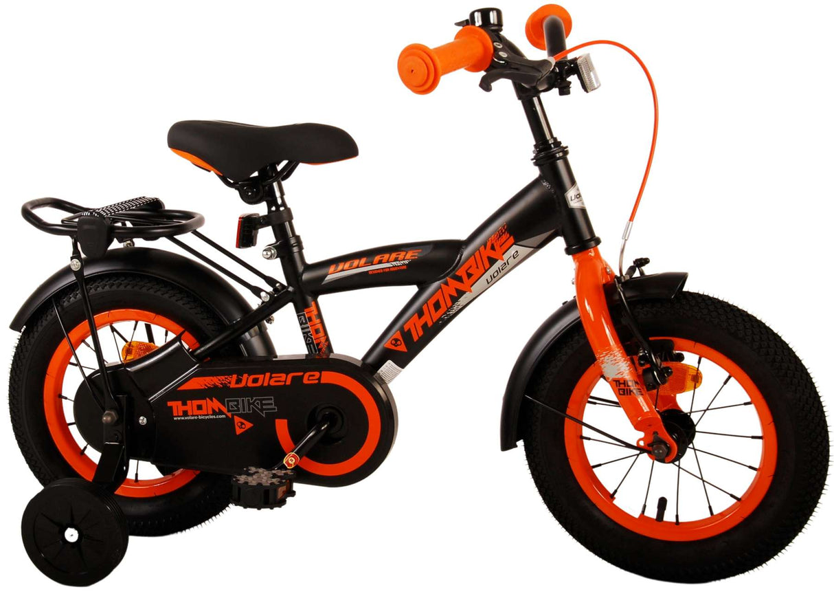 Volare Thombike Kinderfahrrad - Jungen - 12 Zoll - Schwarz Orange