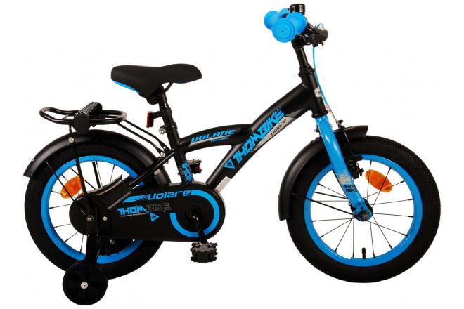 Volare Thombike Kinderfahrrad - Jungen - 14 Zoll - Schwarz Blau