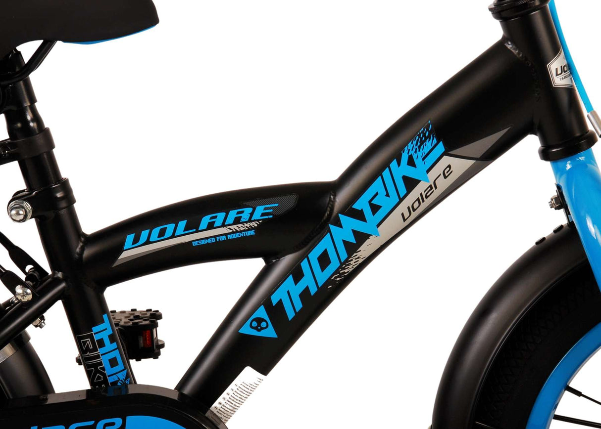 Volare Thombike Kinderfahrrad - Jungen - 14 Zoll - Schwarz Blau