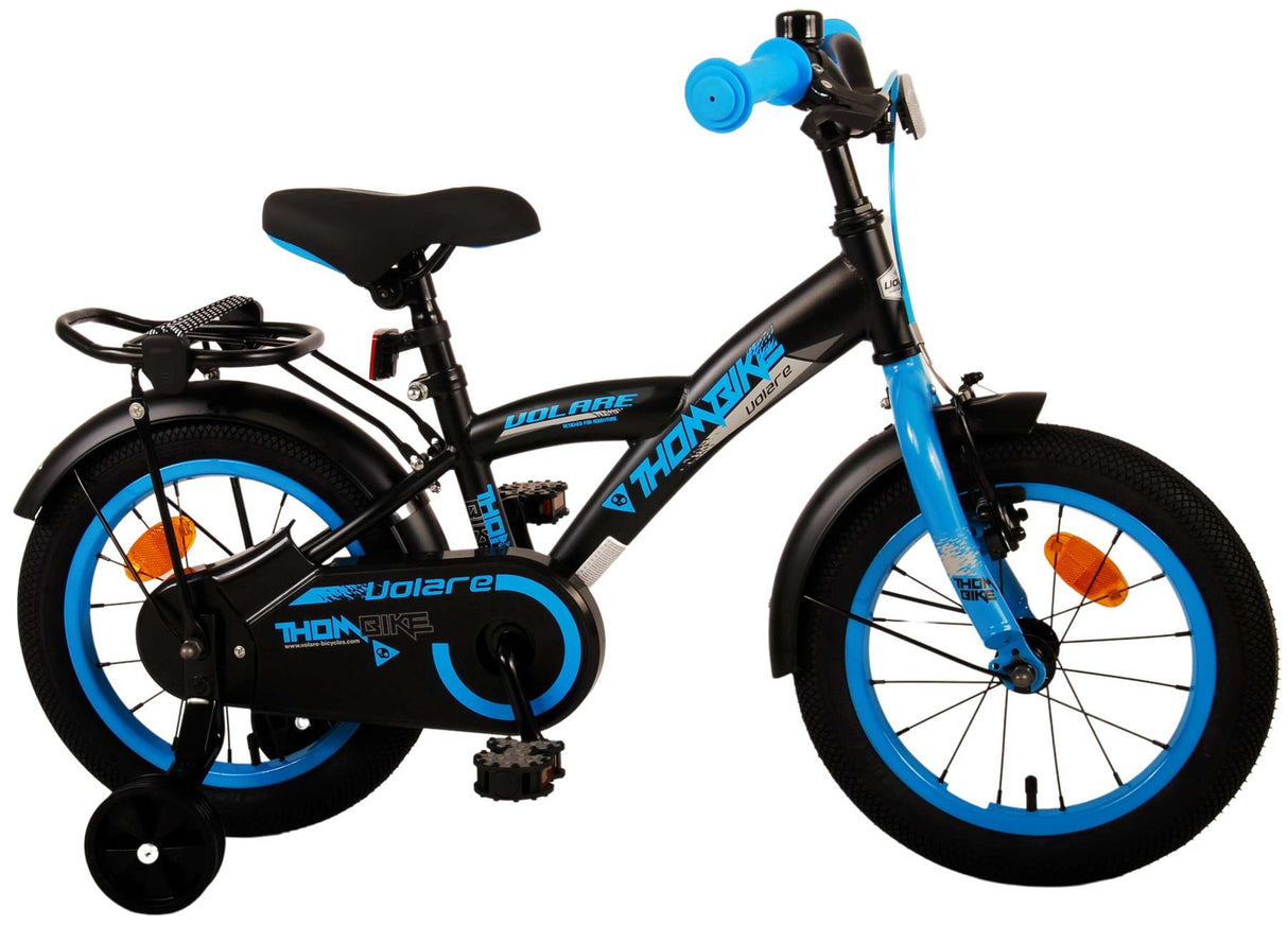 Volare Thombike Kinderfahrrad - Jungen - 14 Zoll - Schwarz Blau