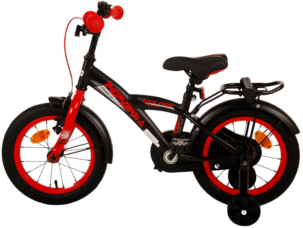 Volare Thombike Kinderfahrrad - Jungen - 14 Zoll - Schwarz Rot