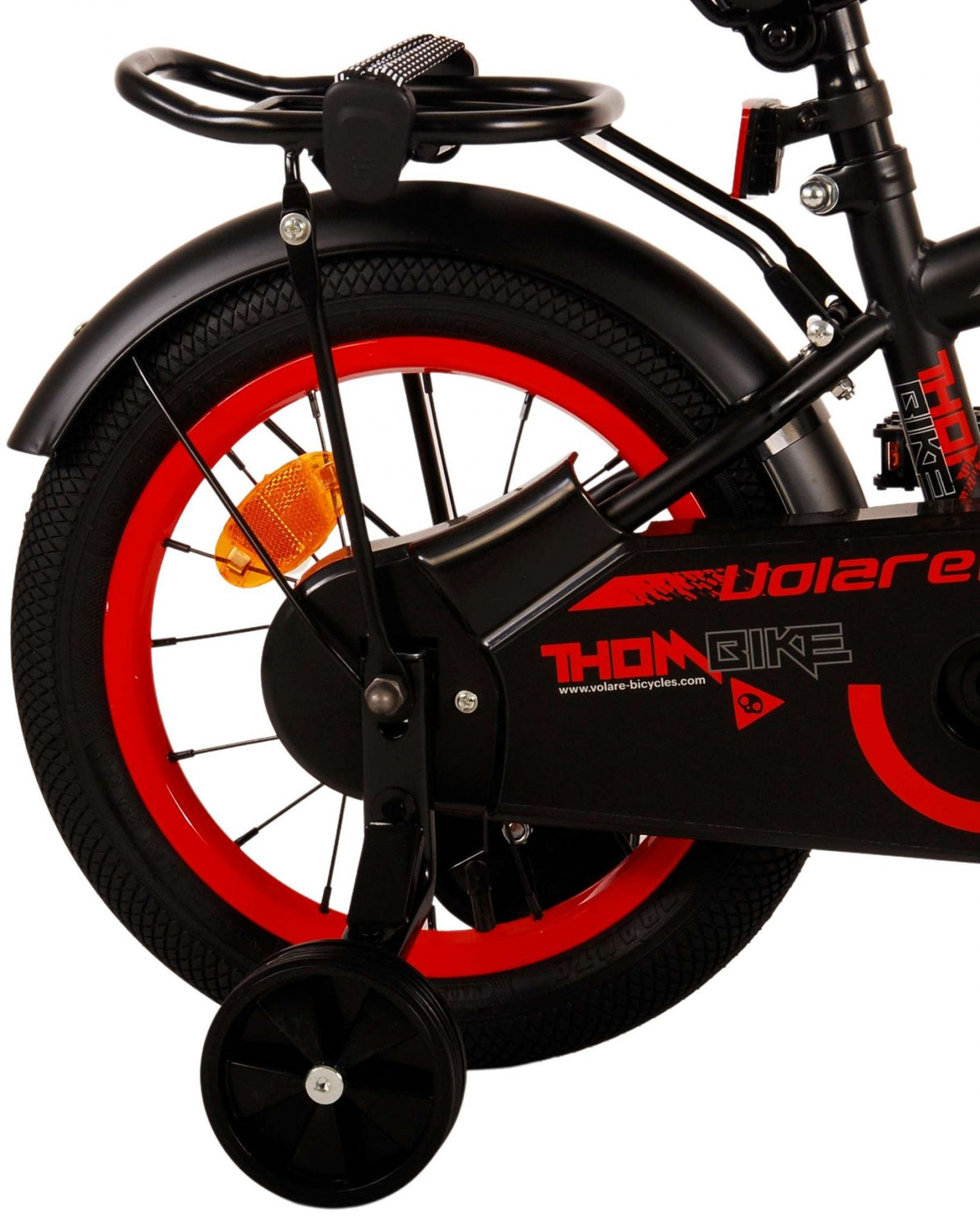 Volare Thombike Kinderfahrrad - Jungen - 14 Zoll - Schwarz Rot