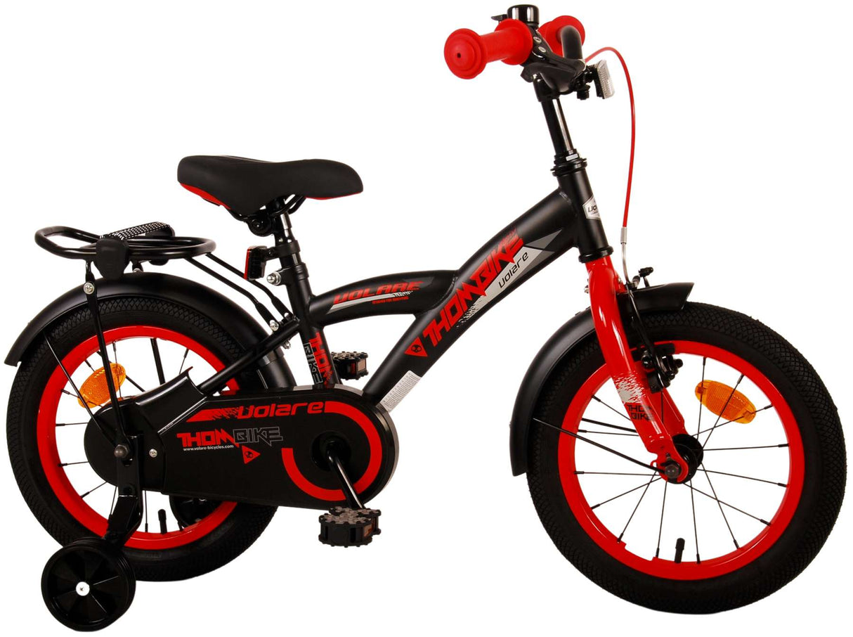 Volare Thombike Kinderfahrrad - Jungen - 14 Zoll - Schwarz Rot