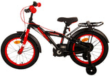 Volare Thombike Kinderfahrrad - Jungen - 16 Zoll - Schwarz Rot - Zweihandbremsen