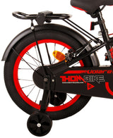 Volare Thombike Kinderfahrrad - Jungen - 16 Zoll - Schwarz Rot - Zweihandbremsen