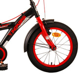 Volare Thombike Kinderfahrrad - Jungen - 16 Zoll - Schwarz Rot - Zweihandbremsen